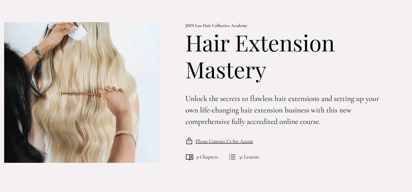 Hair Extension Mastery with JMN Lux Academy